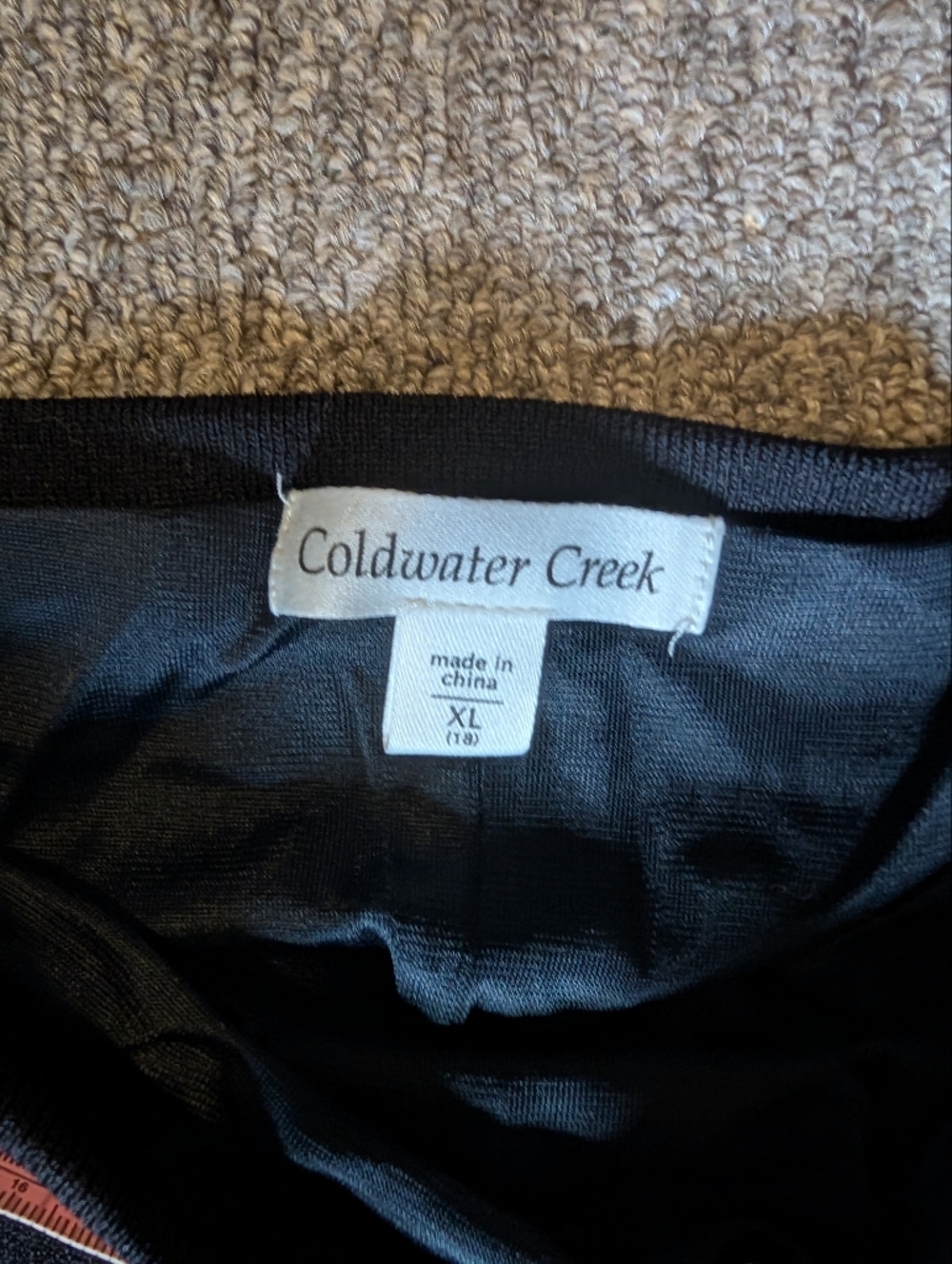 Coldwater Creek Embroidered Edge‎ Floral Black And White Midi Skirt - Picture 3 of 5